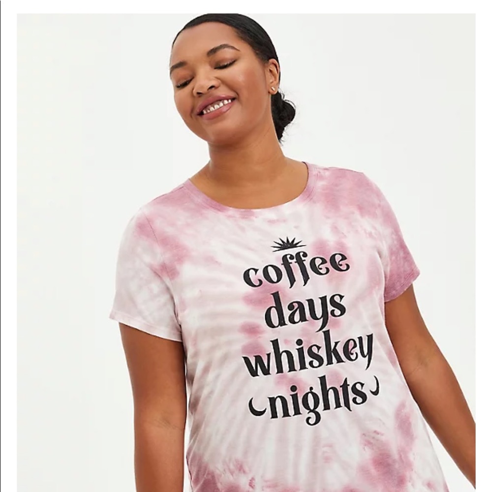 NWT TORRID Every Day Tee. “Coffee Days, Whiskey Nights” ☕️🥃 - Picture 2 of 5